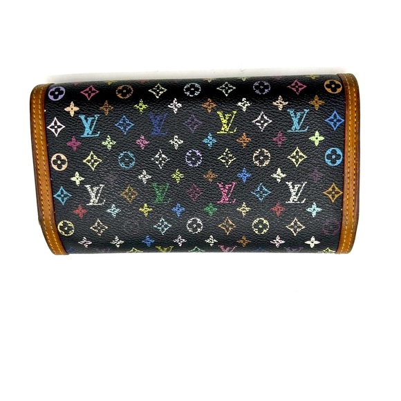 LOUIS VUITTON Black Monogram Multicolor Porte Tresor International Wallet w/ Box - Picture 4 of 16
